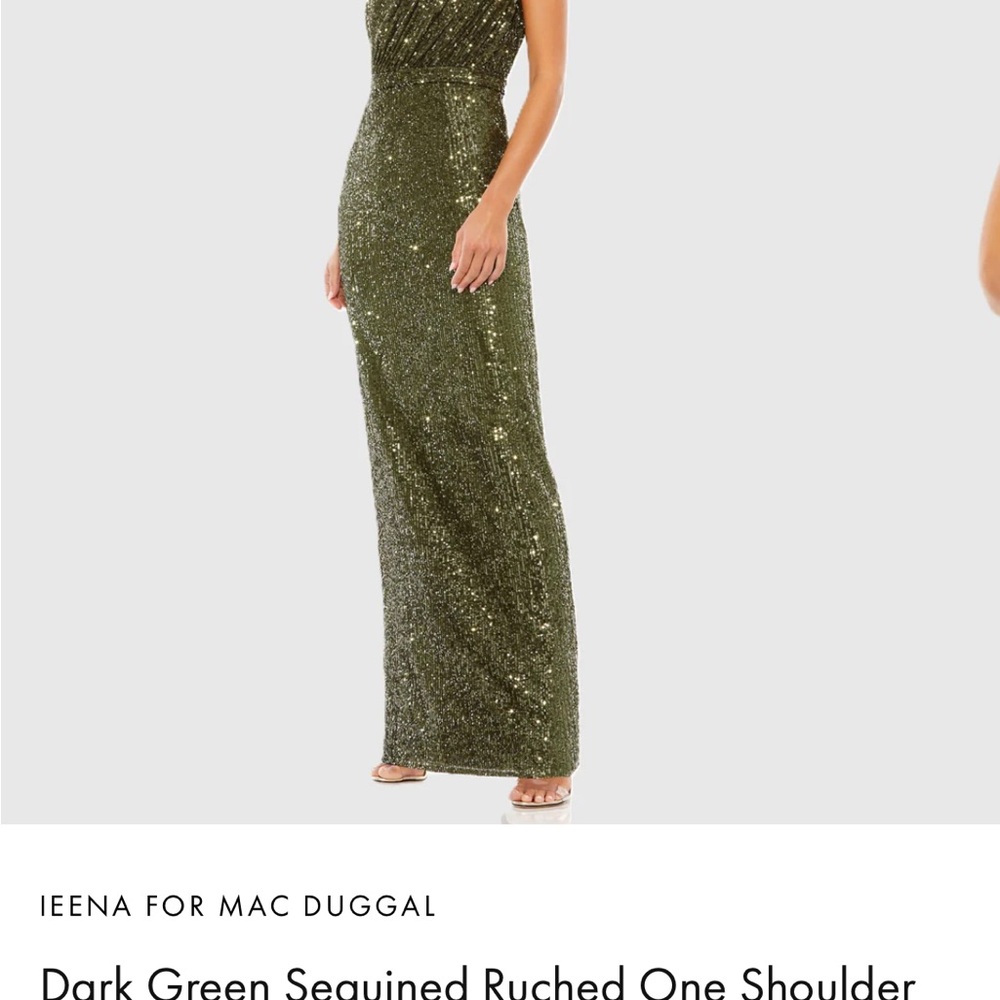 Ienna for Mac Duggal Dark Green Sequined Gown